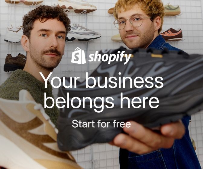 Your business belongs here: start for free with Shopify